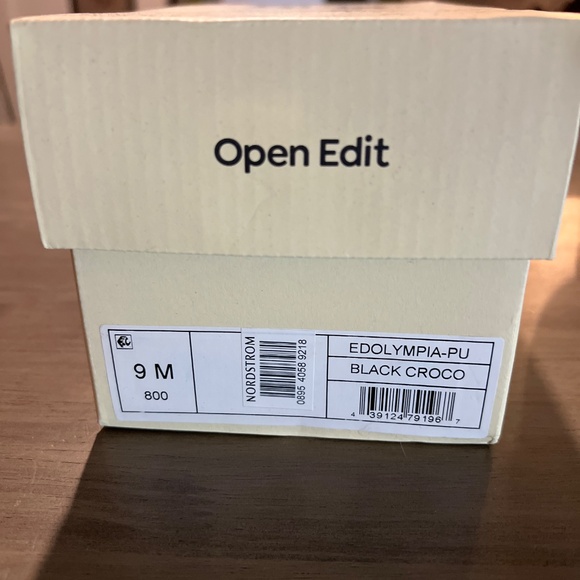 Open Edit Olympia snakeskin-embossed slingback flats - Picture 2 of 7